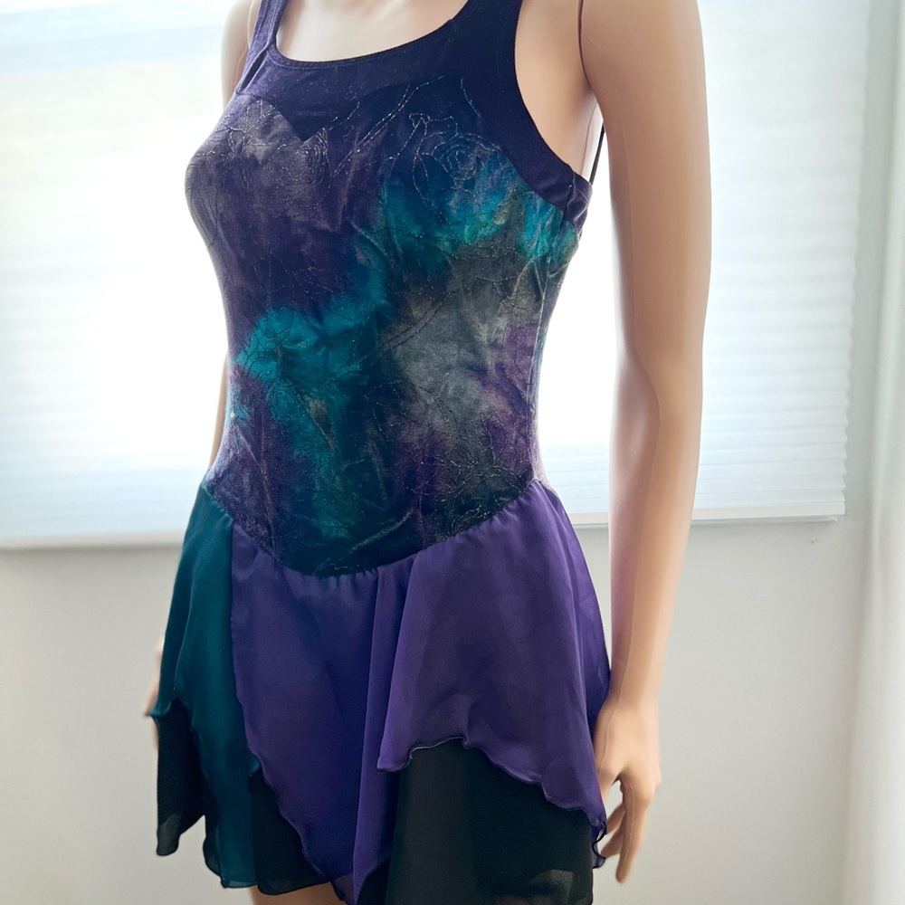Velvet Chiffon Ice Skating Dress